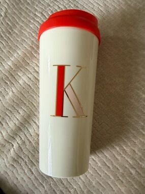 Kate Spade Travel Mug Tumbler initial K